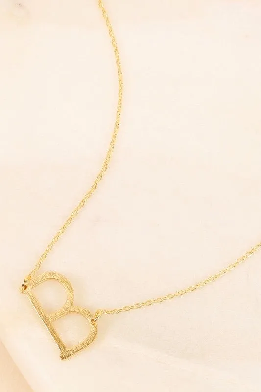 Mantra/Initial Pendant Necklace