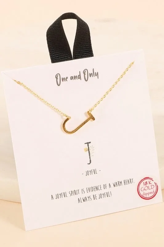 Mantra/Initial Pendant Necklace