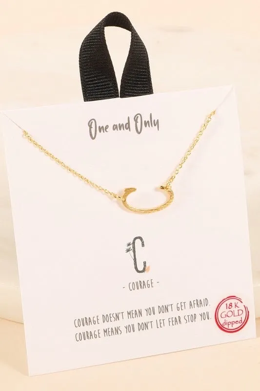 Mantra/Initial Pendant Necklace