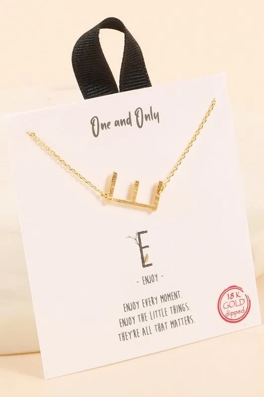 Mantra/Initial Pendant Necklace