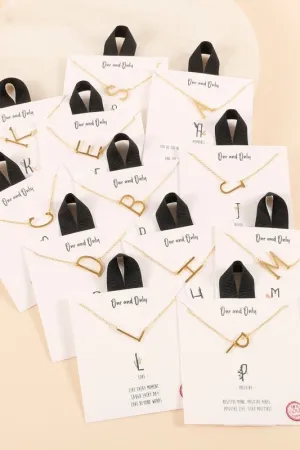 Mantra/Initial Pendant Necklace