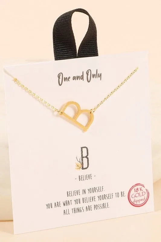 Mantra/Initial Pendant Necklace