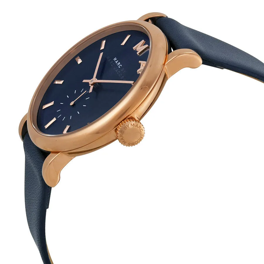 Marc By Marc Jacobs Baker Navy Dial Navy Leather Ladies Watch MBM1329 (Defect)