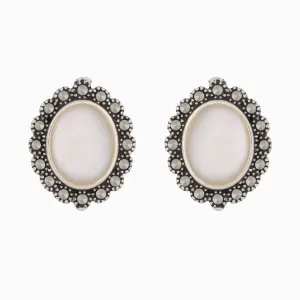 Marcasite and Mother of Pearl Earrings