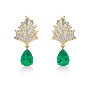 Matsya Emerald Earrings