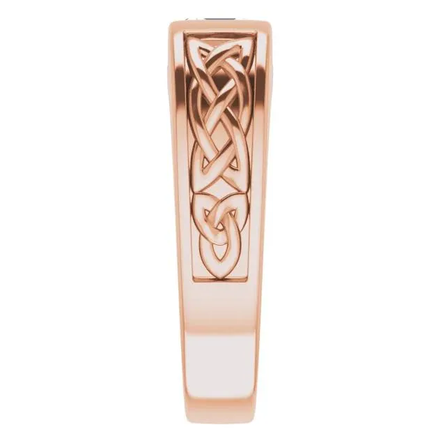 Matthew Asscher Moissanite Scroll Design Thick Ring