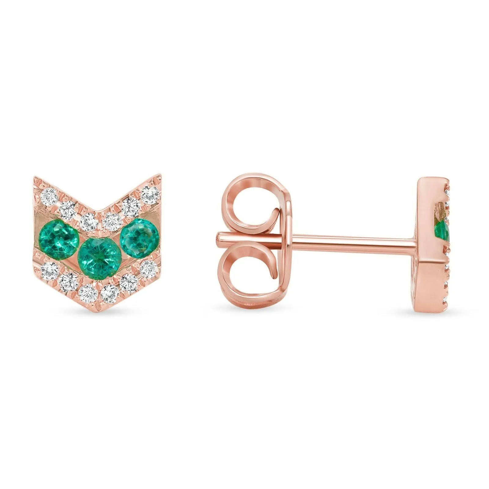 Medallion Emerald and Diamond Earrings