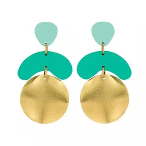 Megadrop Earrings in Sage & Jade Green