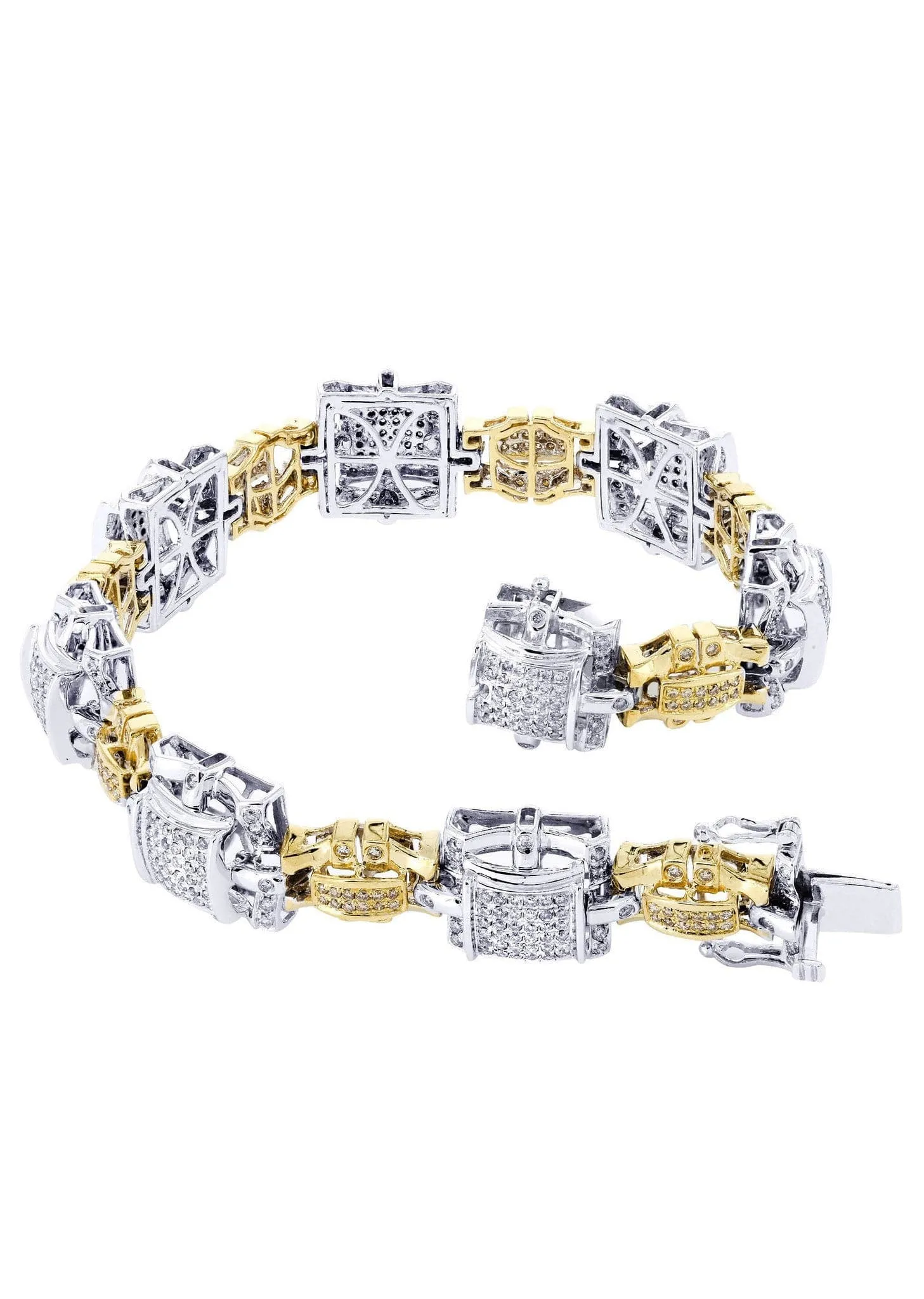 Mens Diamond Bracelet White Gold| 3.75 Carats| 45.67 Grams