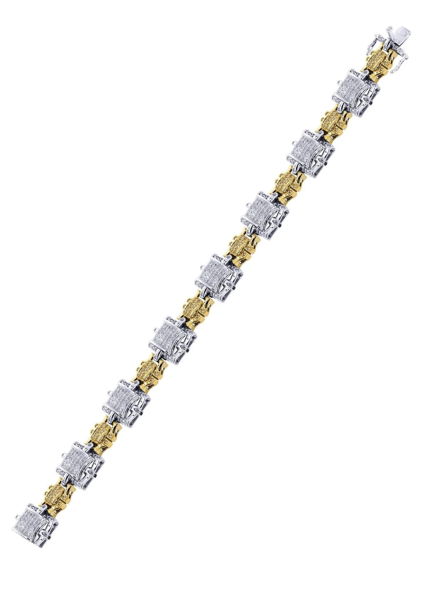 Mens Diamond Bracelet White Gold| 3.75 Carats| 45.67 Grams