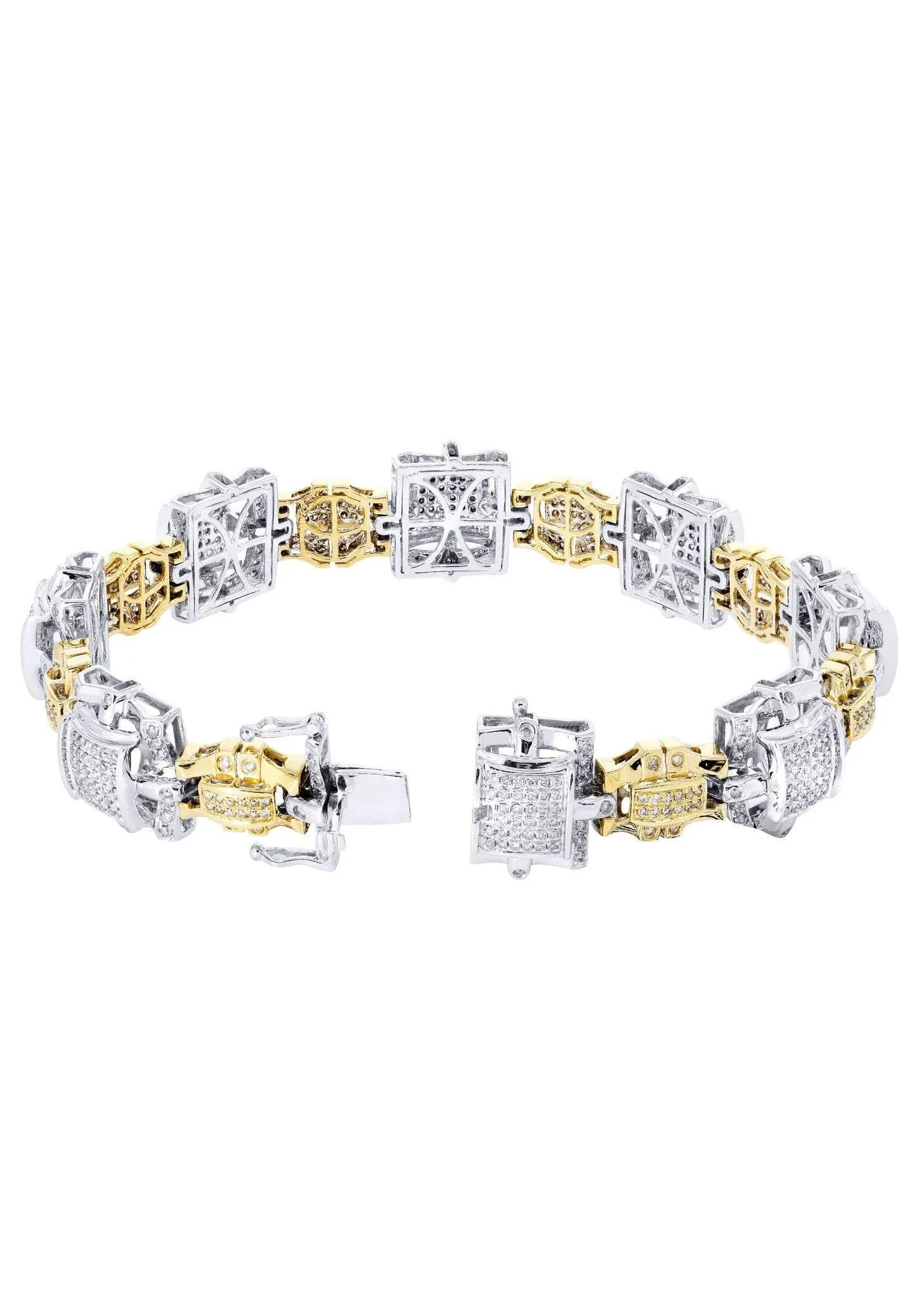 Mens Diamond Bracelet White Gold| 3.75 Carats| 45.67 Grams