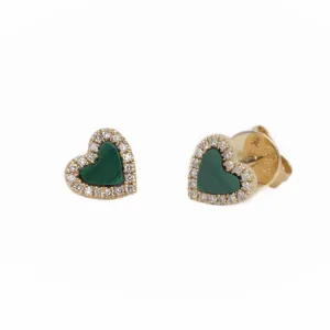 Mini Malachite Diamond Hearts