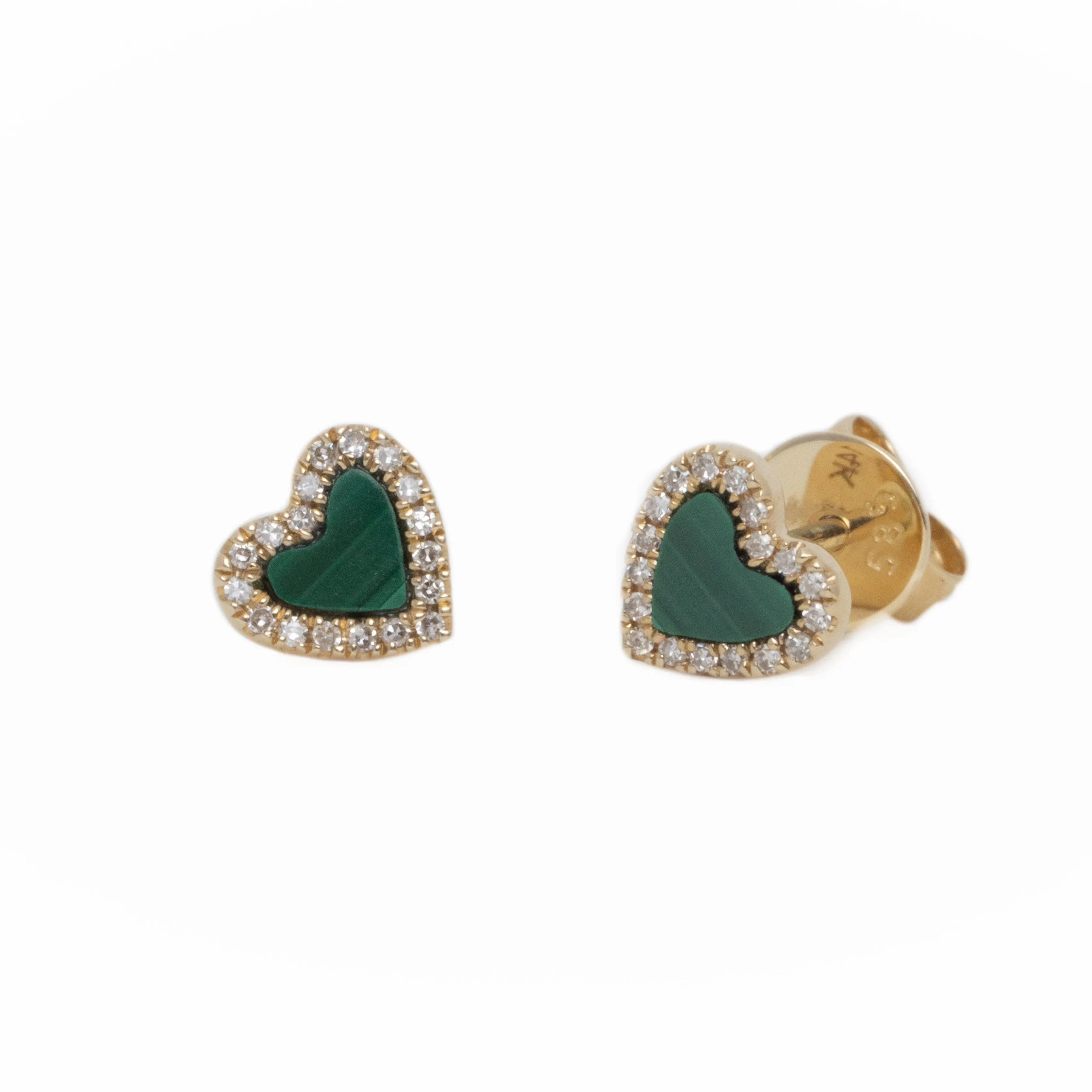 Mini Malachite Diamond Hearts