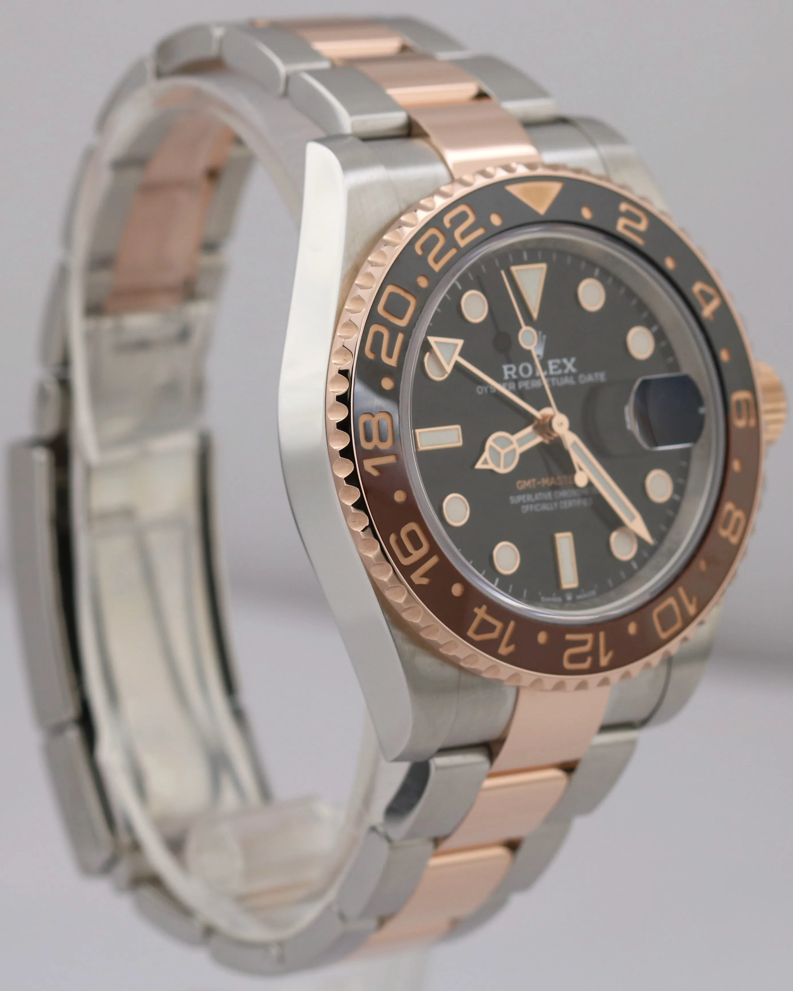 MINT 2021 PAPERS Rolex GMT-Master II 18K Gold ROOT BEER 126711 CHNR 40mm BOX