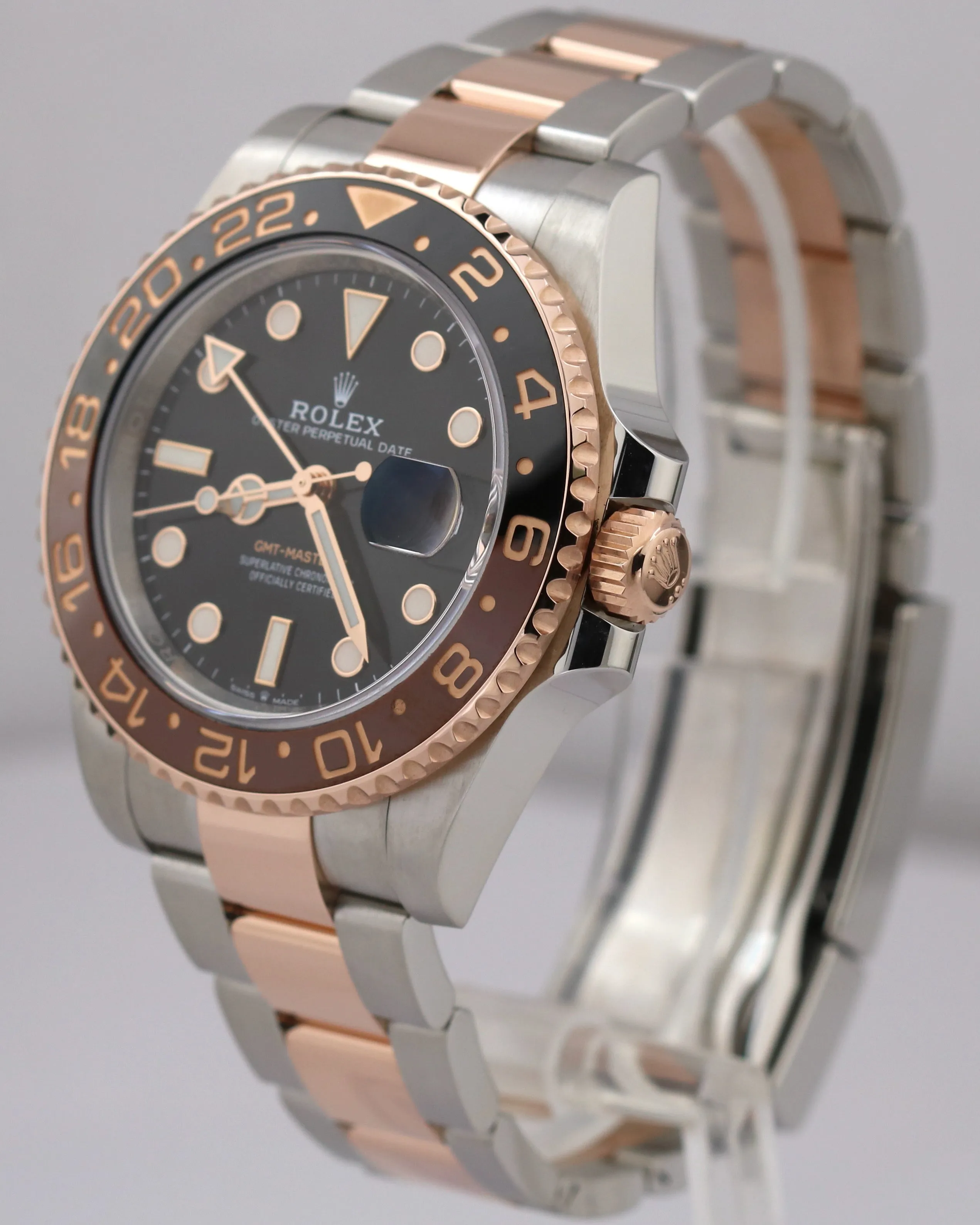 MINT 2021 PAPERS Rolex GMT-Master II 18K Gold ROOT BEER 126711 CHNR 40mm BOX