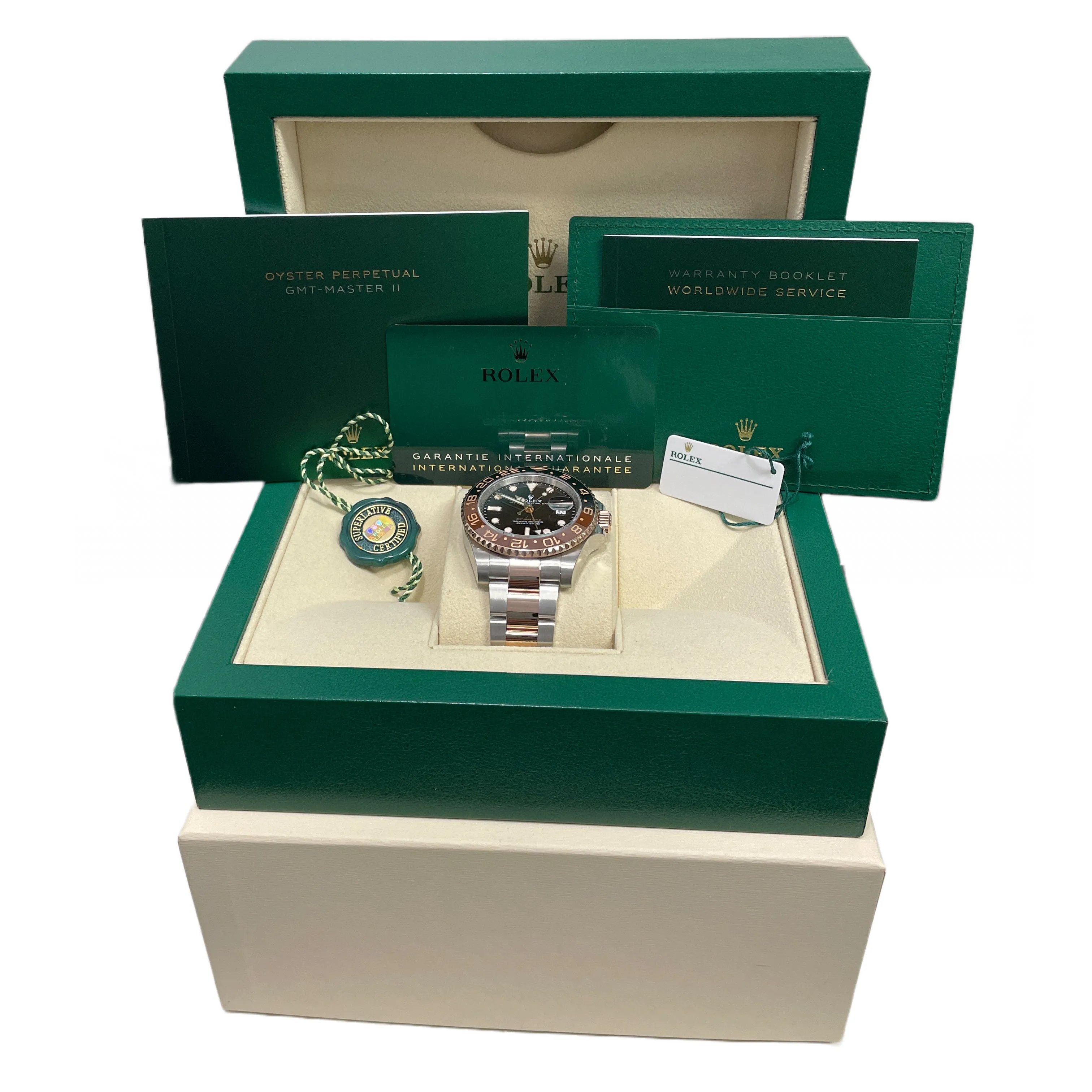 MINT 2021 PAPERS Rolex GMT-Master II 18K Gold ROOT BEER 126711 CHNR 40mm BOX