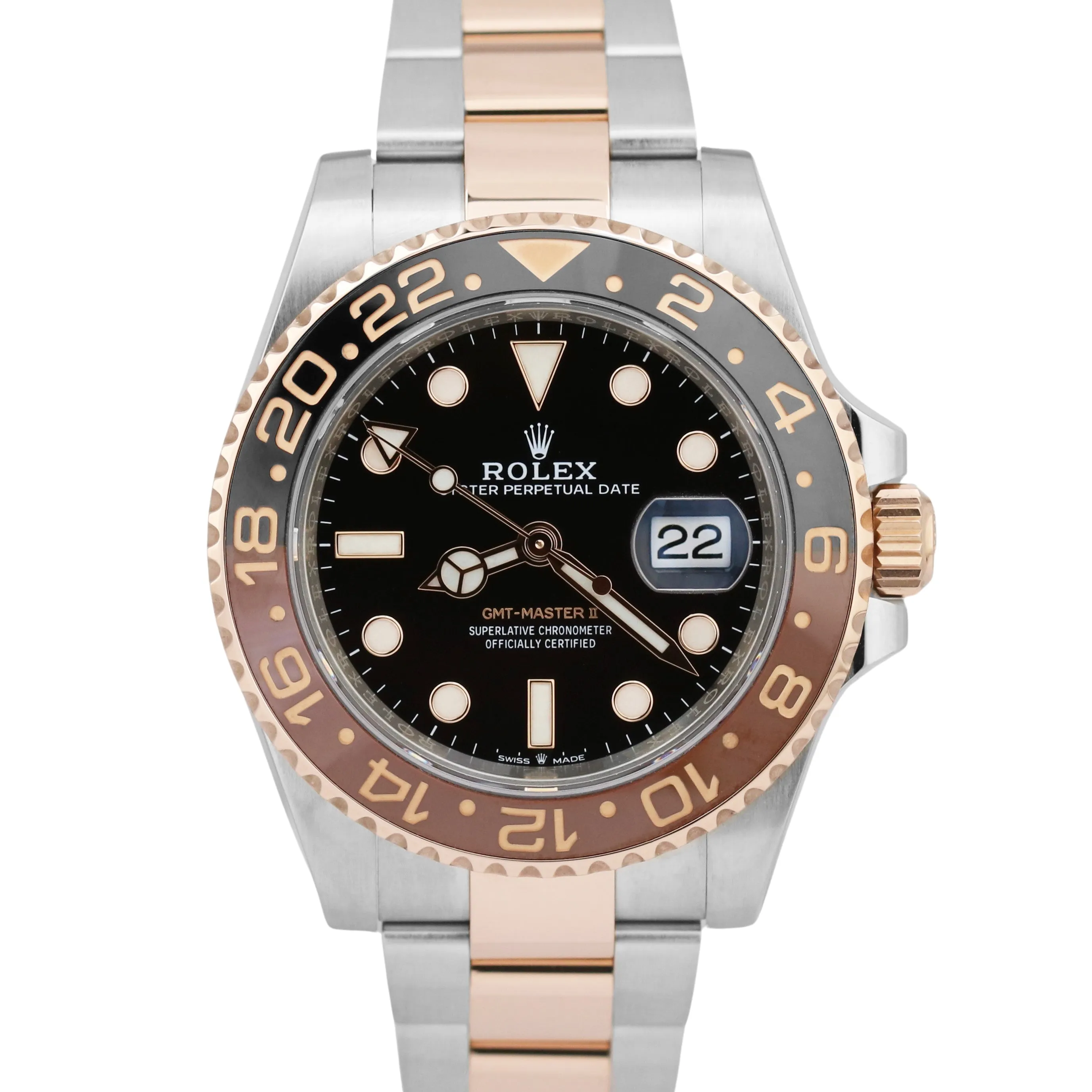 MINT 2021 PAPERS Rolex GMT-Master II 18K Gold ROOT BEER 126711 CHNR 40mm BOX