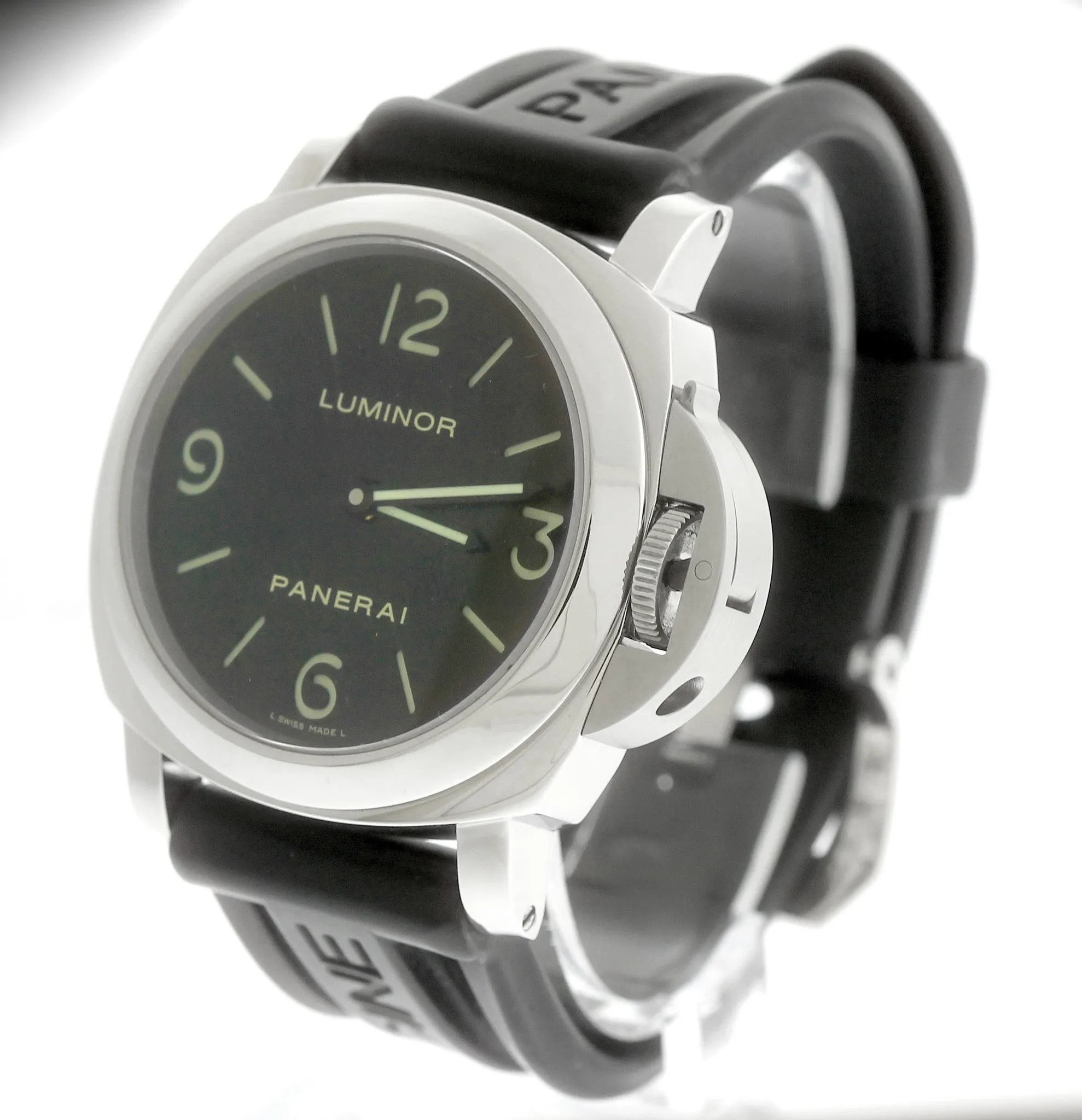 MINT Men's Panerai PAM 112 44mm Luminor Marina Stainless Manual Watch PAM00112