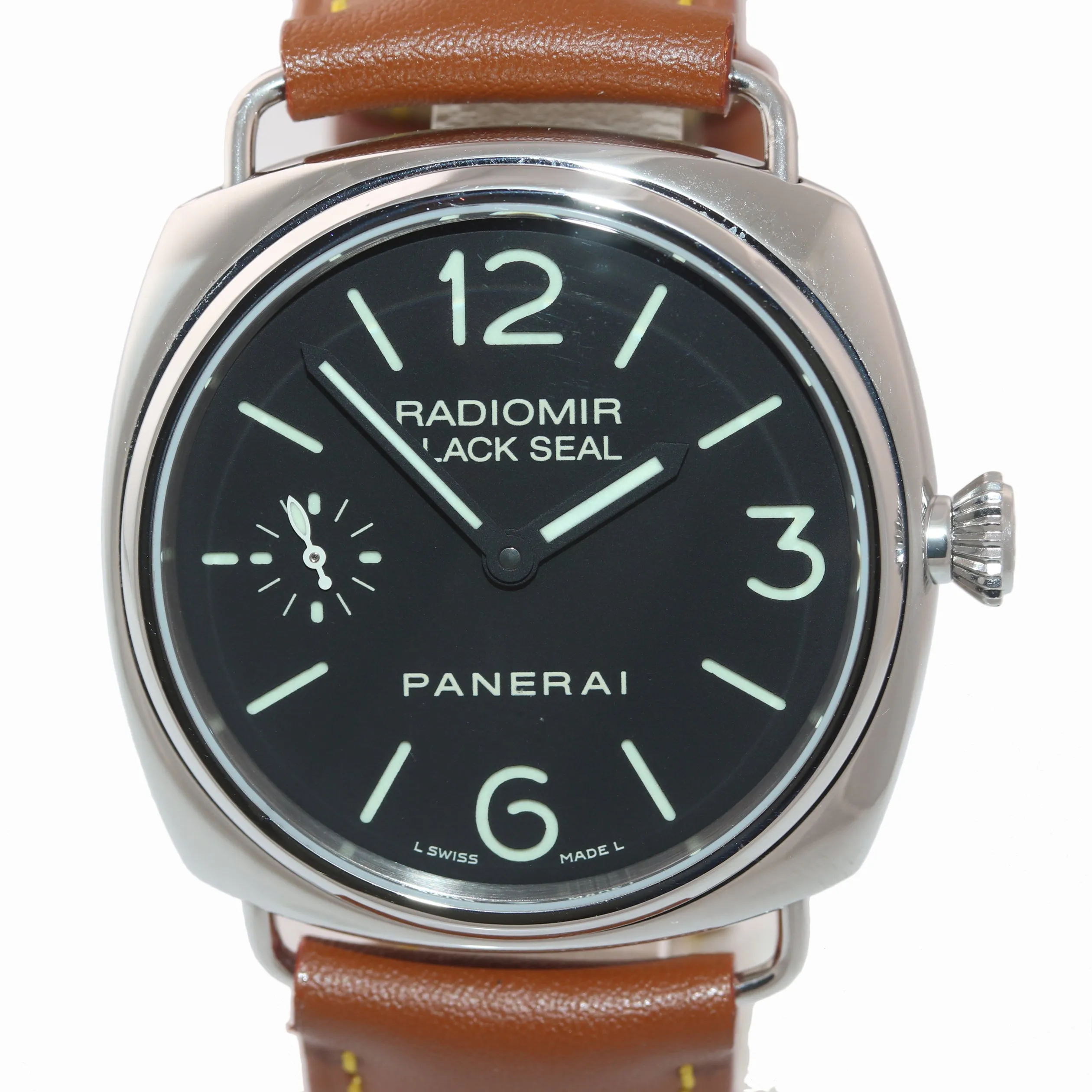 MINT Panerai Radiomir Black Seal PAM 183 Black Manual 45mm Watch PAM00183