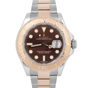 MINT Rolex Yacht-Master CHOCOLATE 40mm Two-Tone 18K Rose Gold YM1 Watch 116621