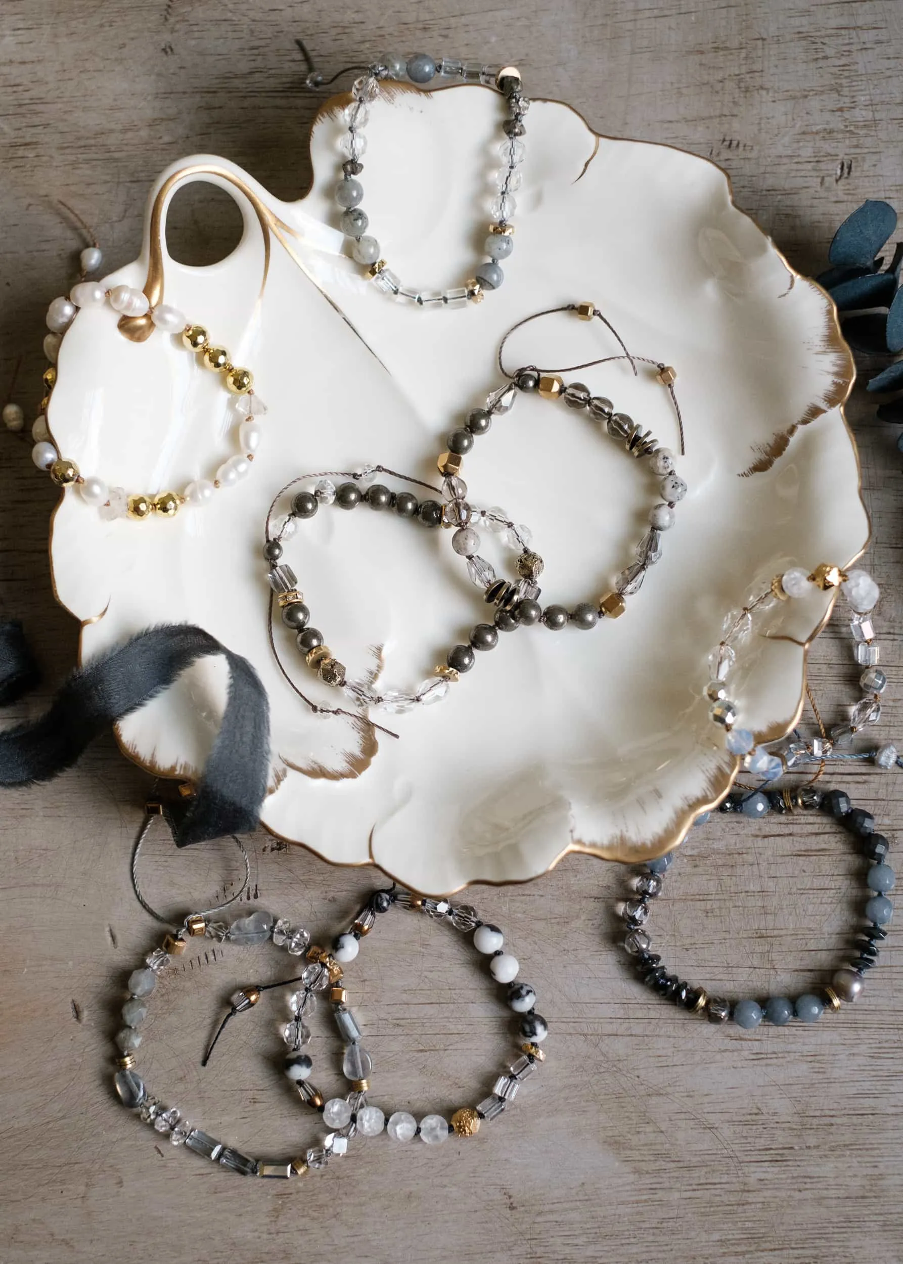 Mix Media Neutrals Bracelets