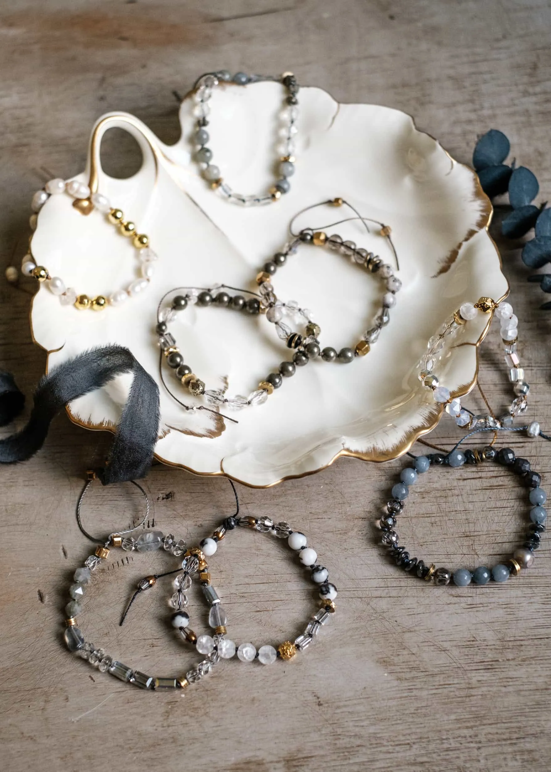 Mix Media Neutrals Bracelets