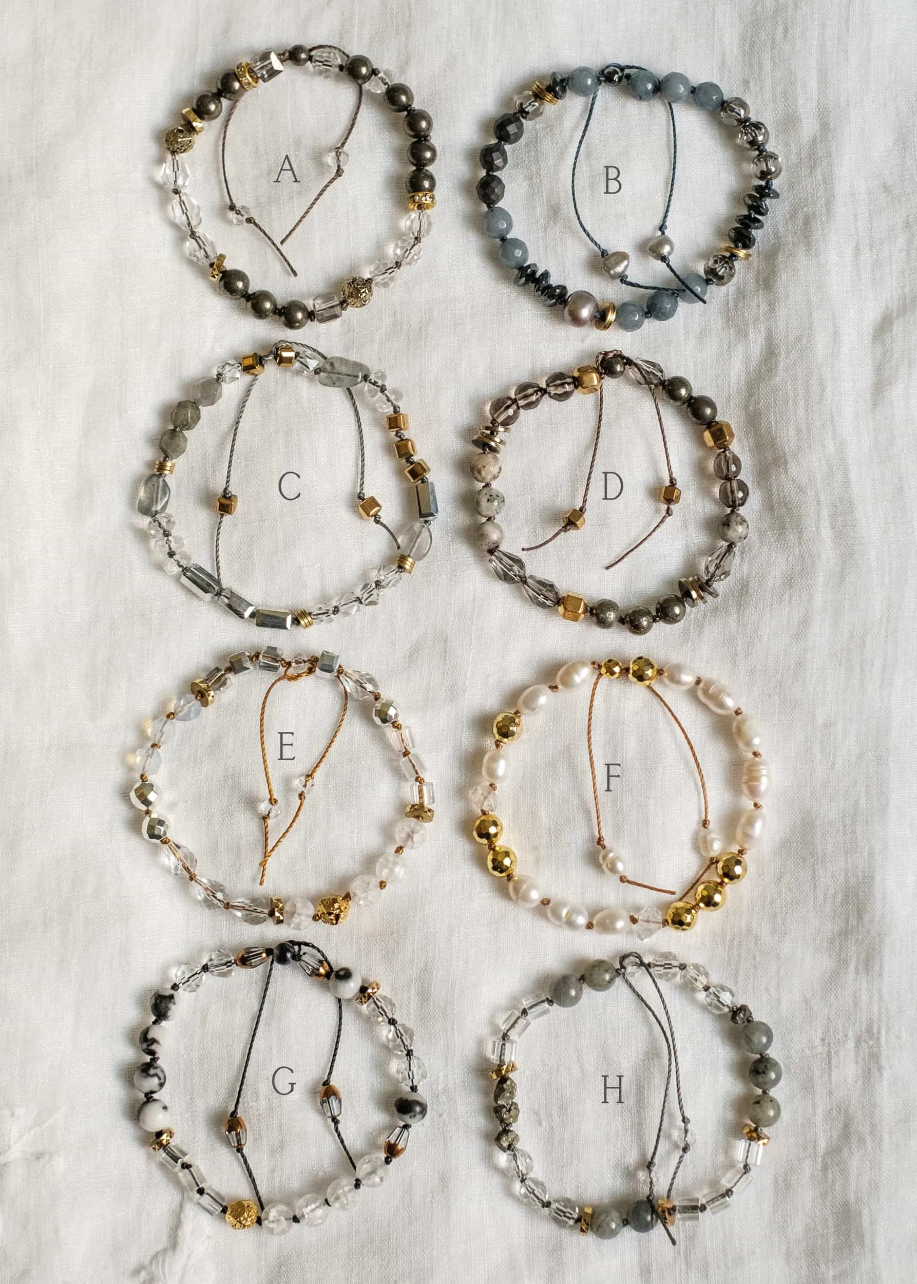 Mix Media Neutrals Bracelets