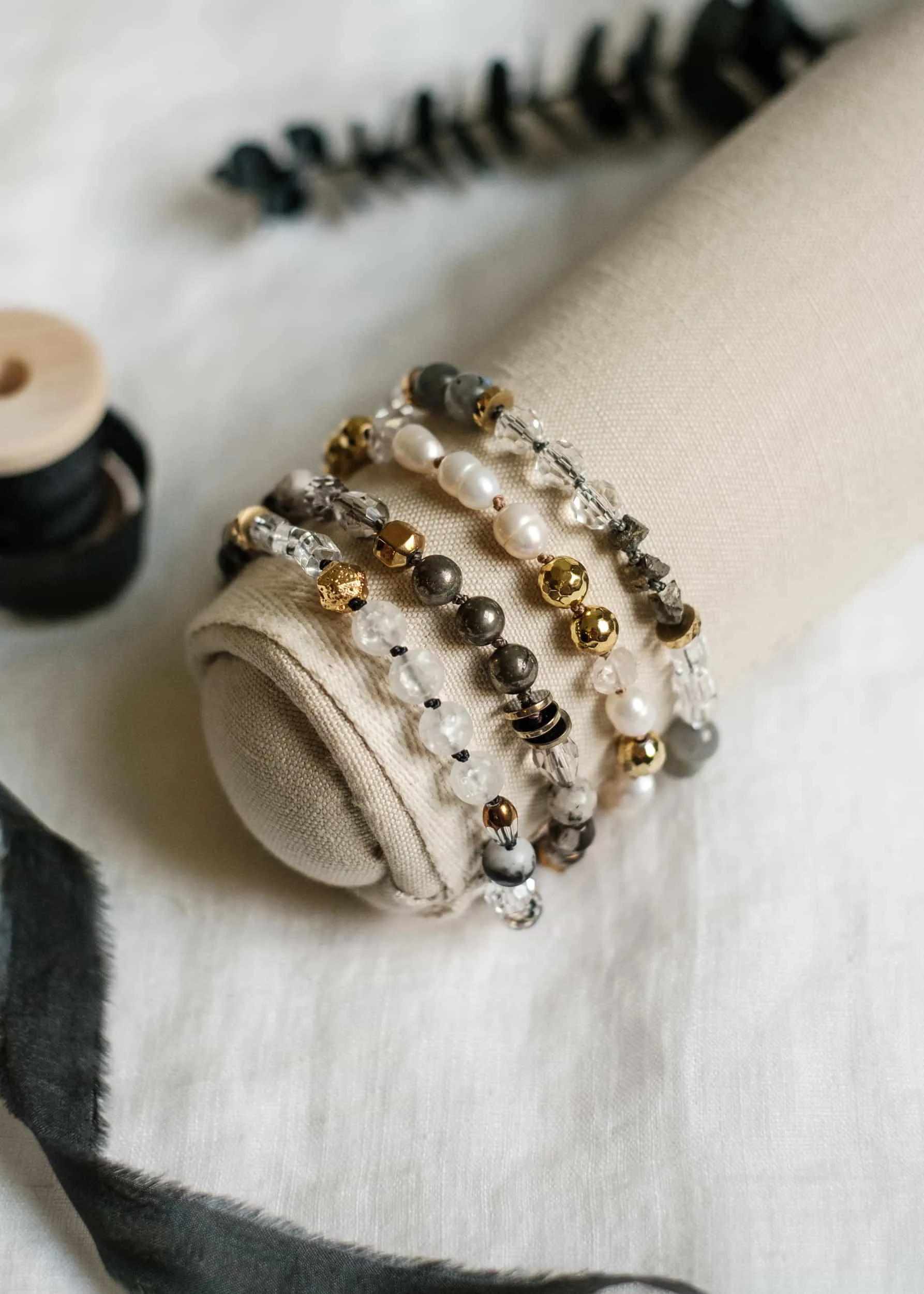 Mix Media Neutrals Bracelets