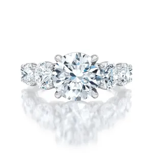 Modern Diamond Round Cut Diamond Engagement Ring
