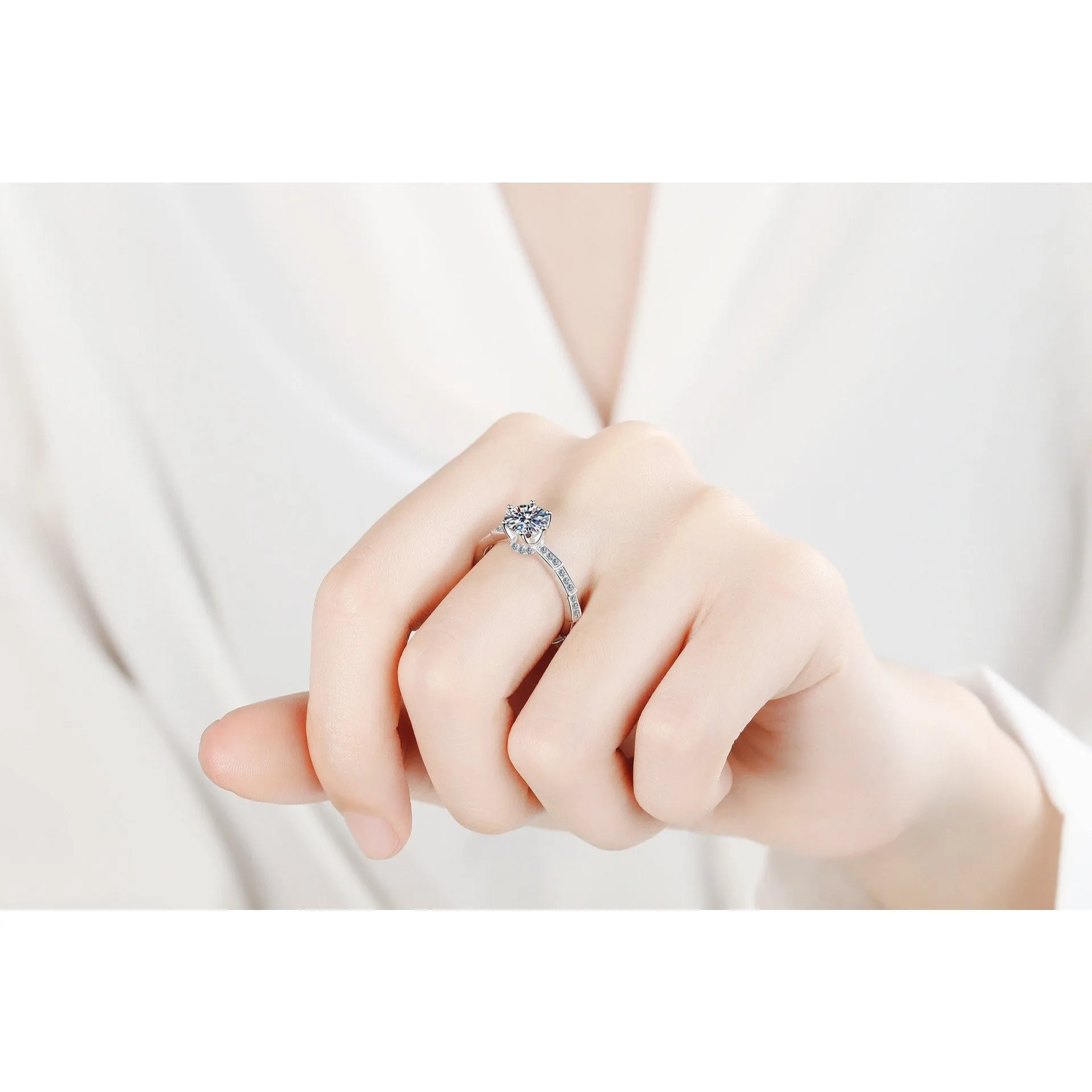 Moissanite Engagement Rings-RM013