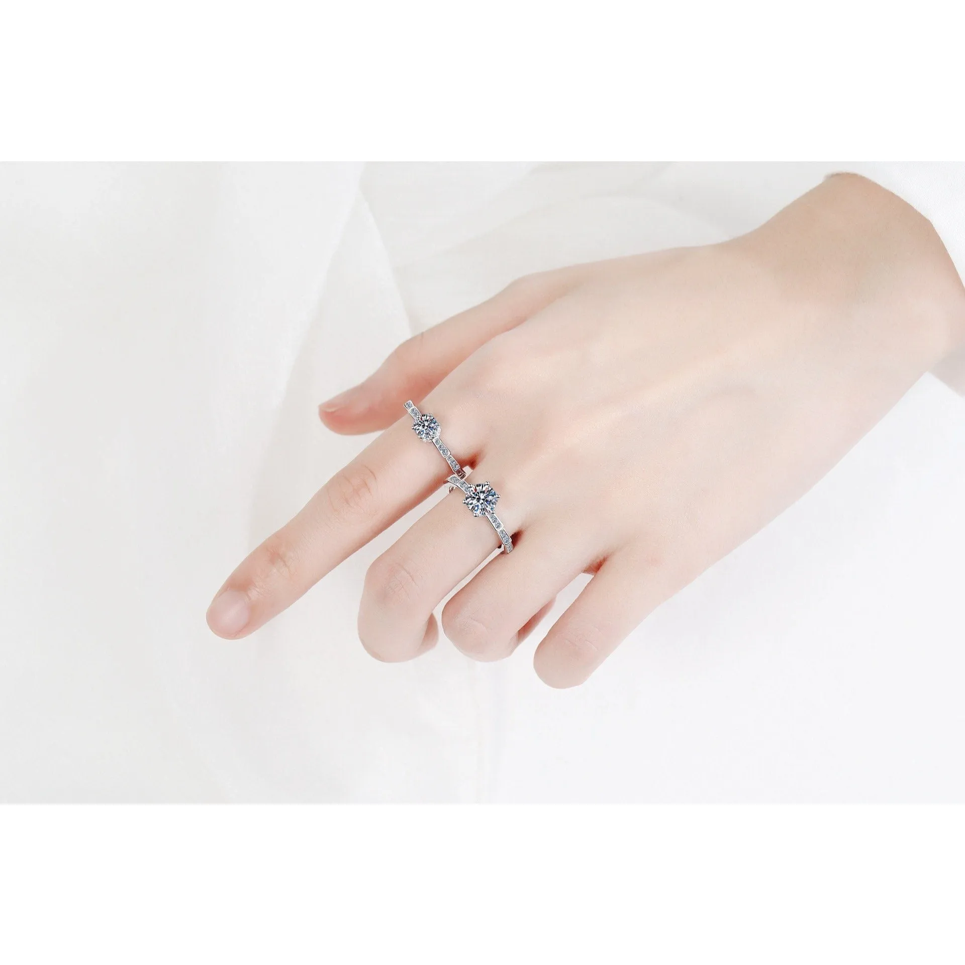 Moissanite Engagement Rings-RM013