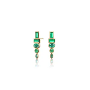 Monroe Totem Studs - Emerald