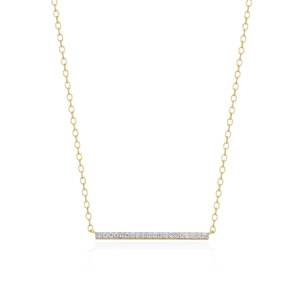 Monte Luna Yellow Lab Grown Diamond Pave Bar Necklace