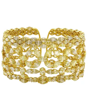 Multi Shape Diamond Cuff