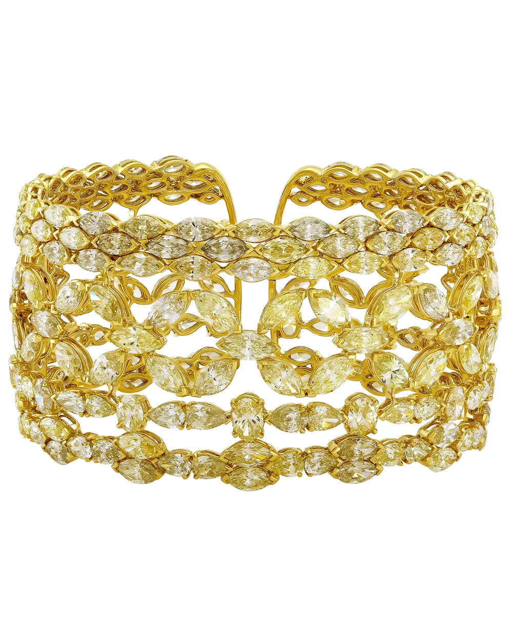 Multi Shape Diamond Cuff