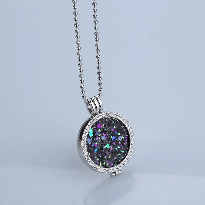my 35mm coin holder necklace fit 33mm coins fashion pendant necklace women jewelry colorful silver chain necklaces & pendants