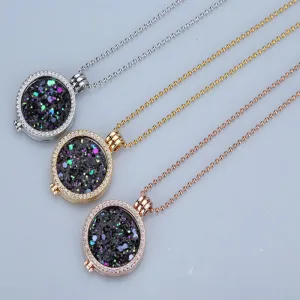 my 35mm coin holder necklace fit 33mm coins fashion pendant necklace women jewelry colorful silver chain necklaces & pendants