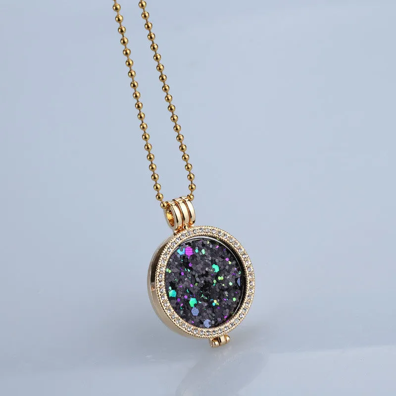 my 35mm coin holder necklace fit 33mm coins fashion pendant necklace women jewelry colorful silver chain necklaces & pendants