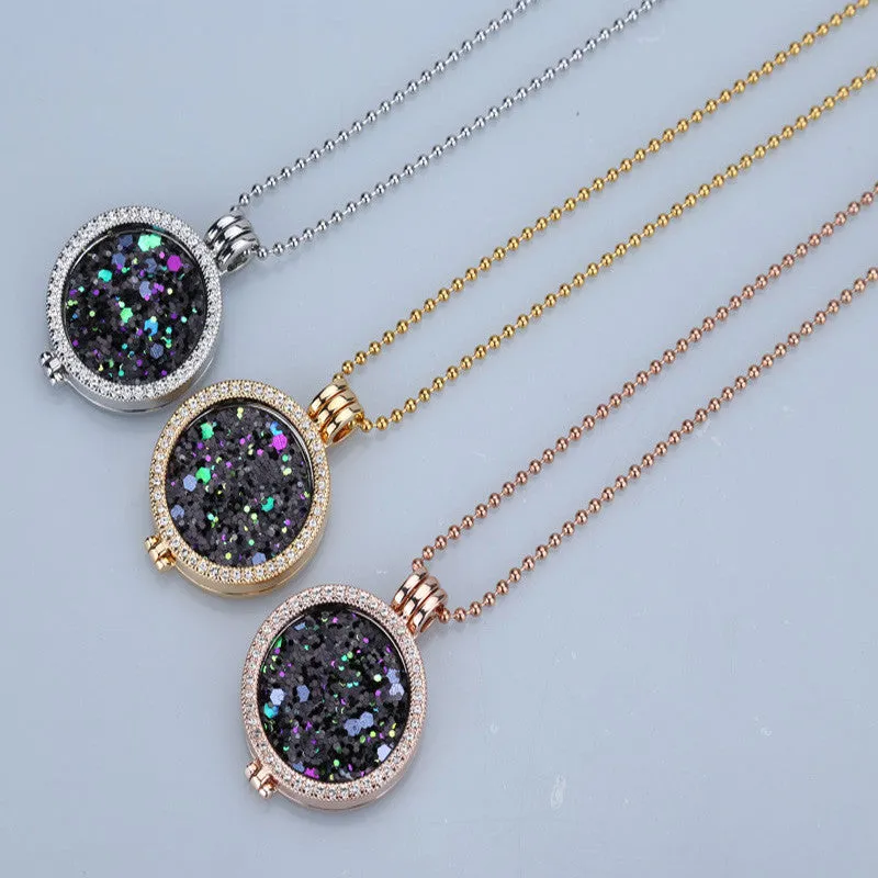 my 35mm coin holder necklace fit 33mm coins fashion pendant necklace women jewelry colorful silver chain necklaces & pendants