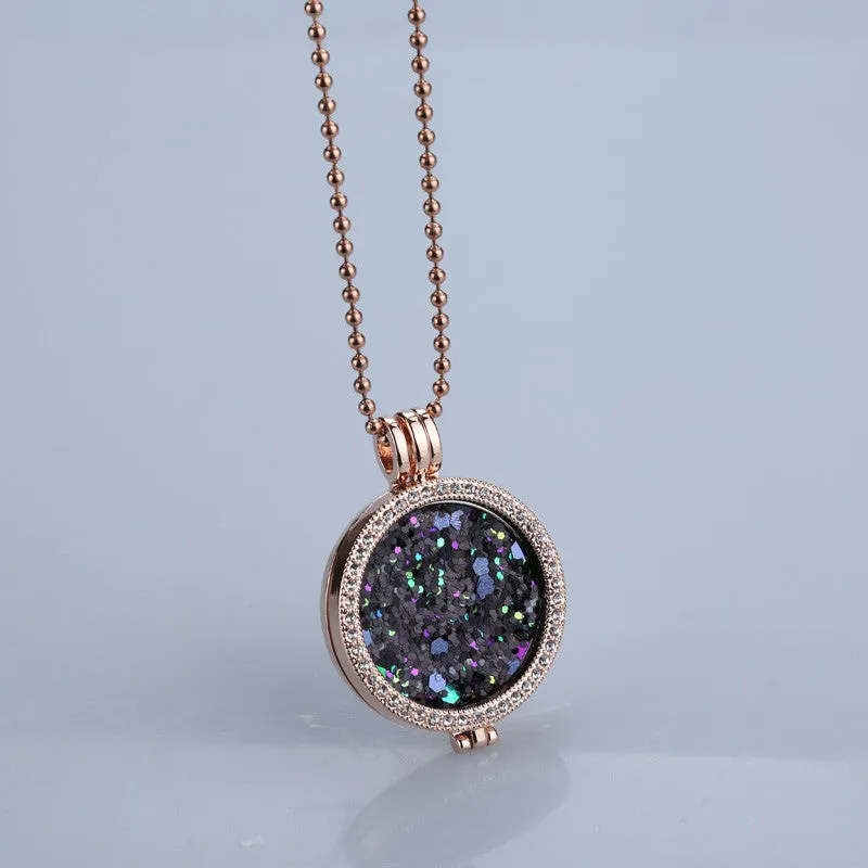 my 35mm coin holder necklace fit 33mm coins fashion pendant necklace women jewelry colorful silver chain necklaces & pendants