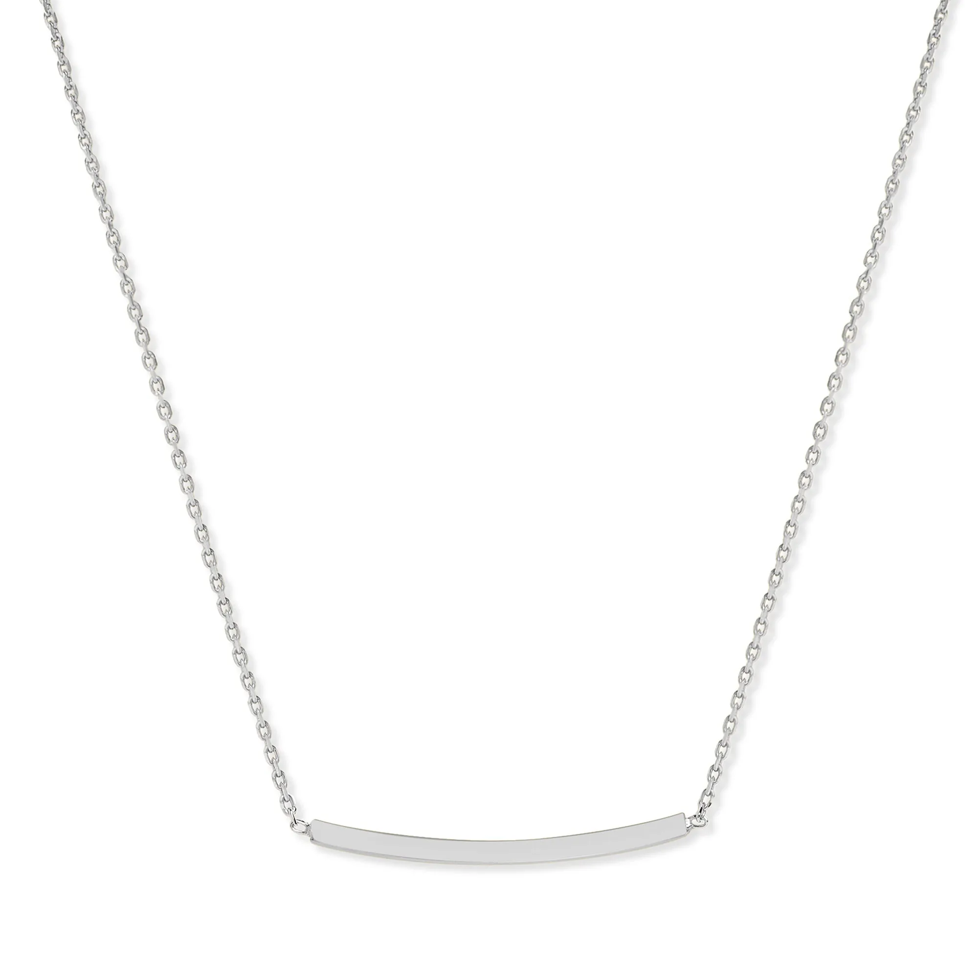 Mysha Personalized Curved Bar Pendant