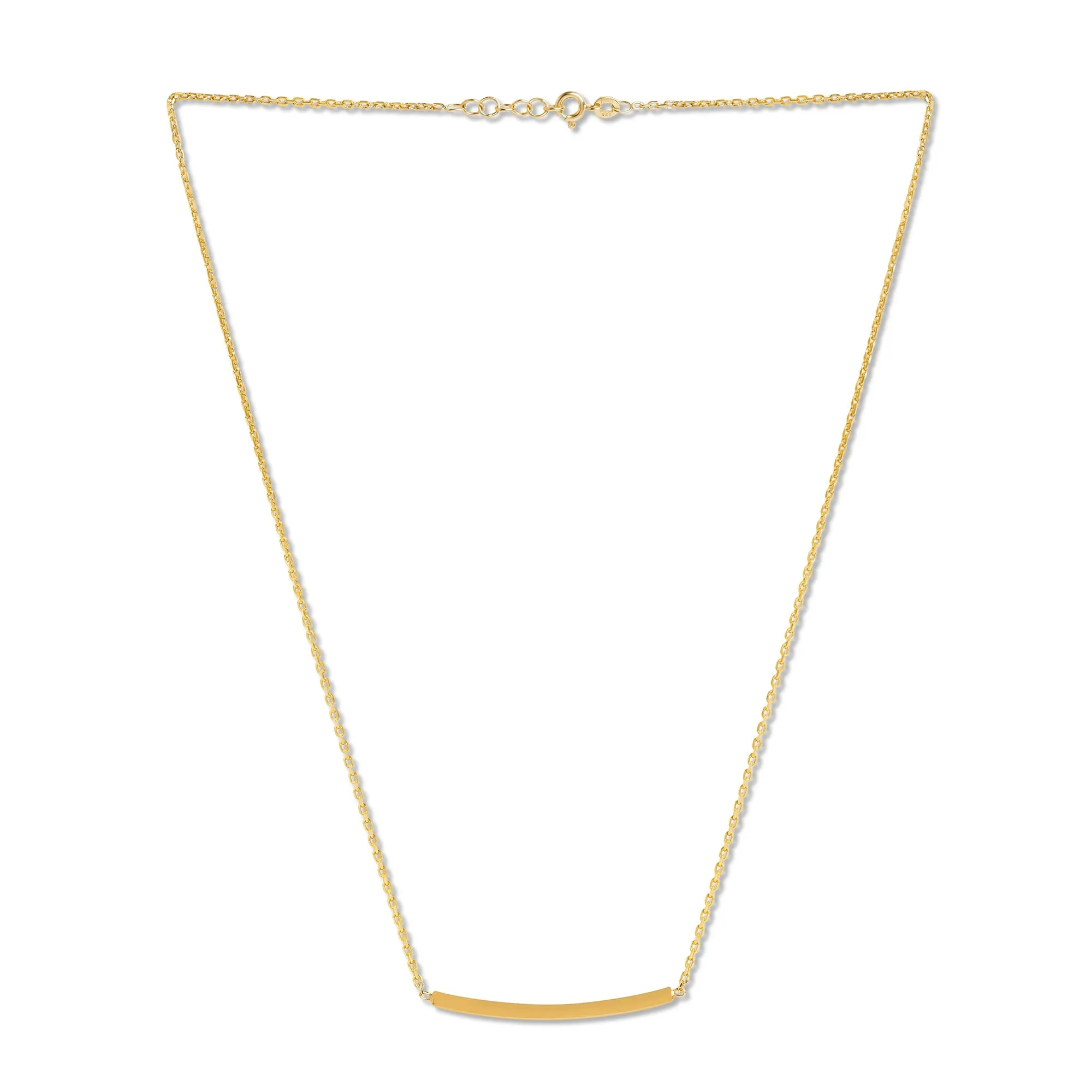 Mysha Personalized Curved Bar Pendant