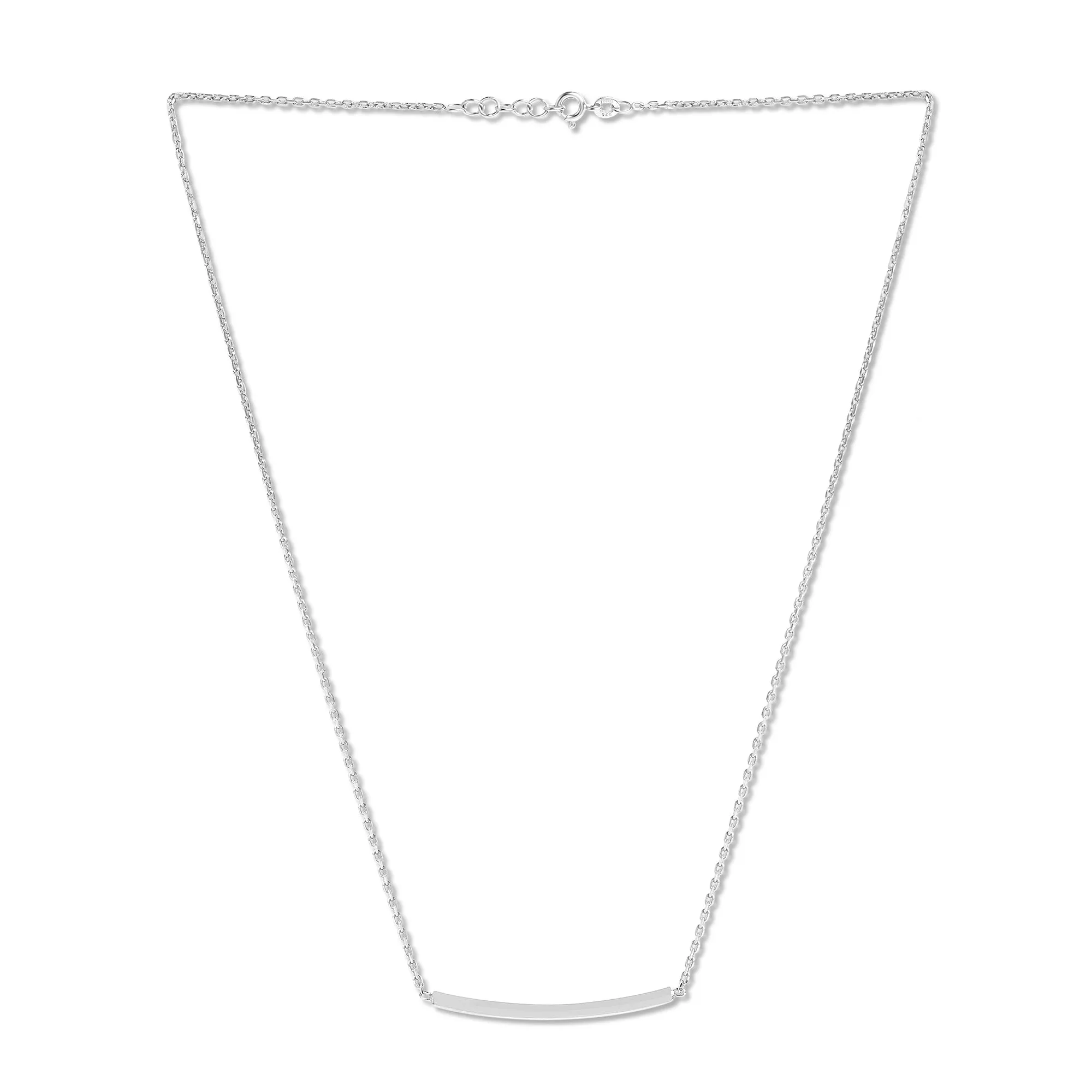 Mysha Personalized Curved Bar Pendant