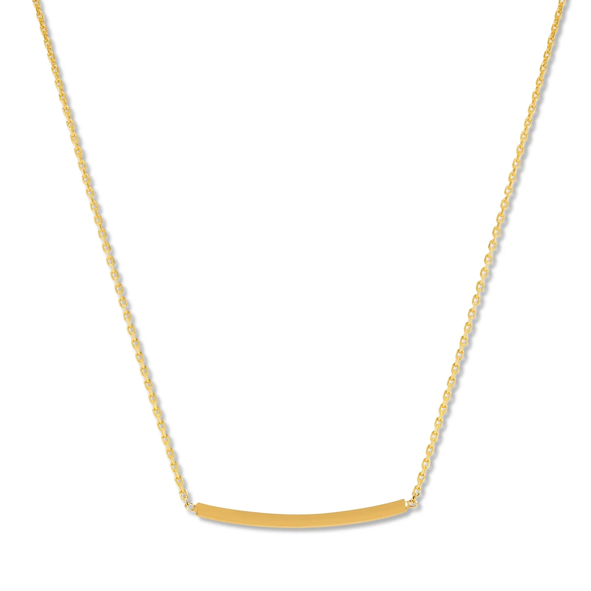 Mysha Personalized Curved Bar Pendant
