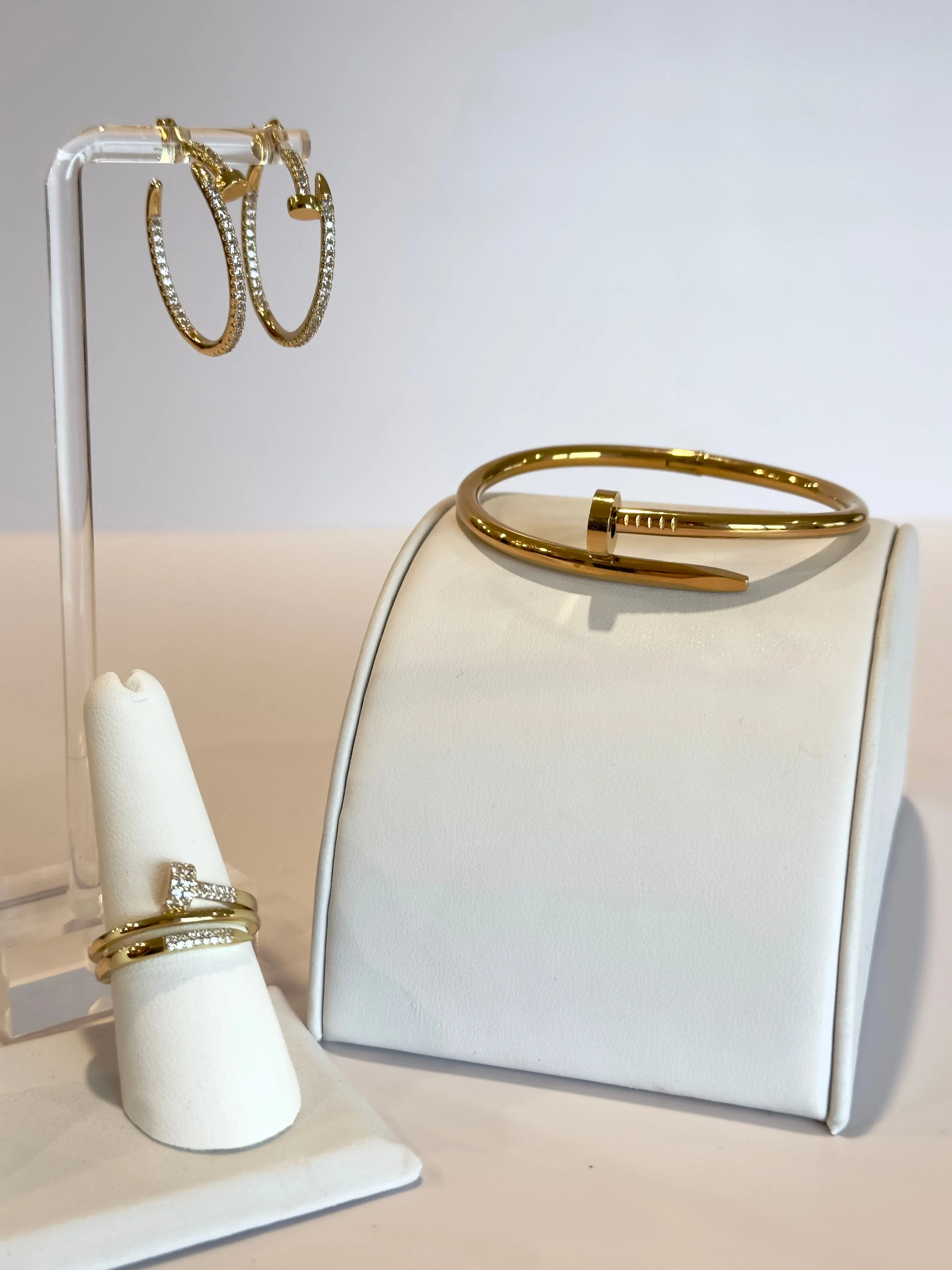 Nail Cuff Gold Bracelet