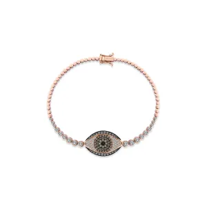 NAZAR MODERN BROWN DIAMOND EYE BRACELET