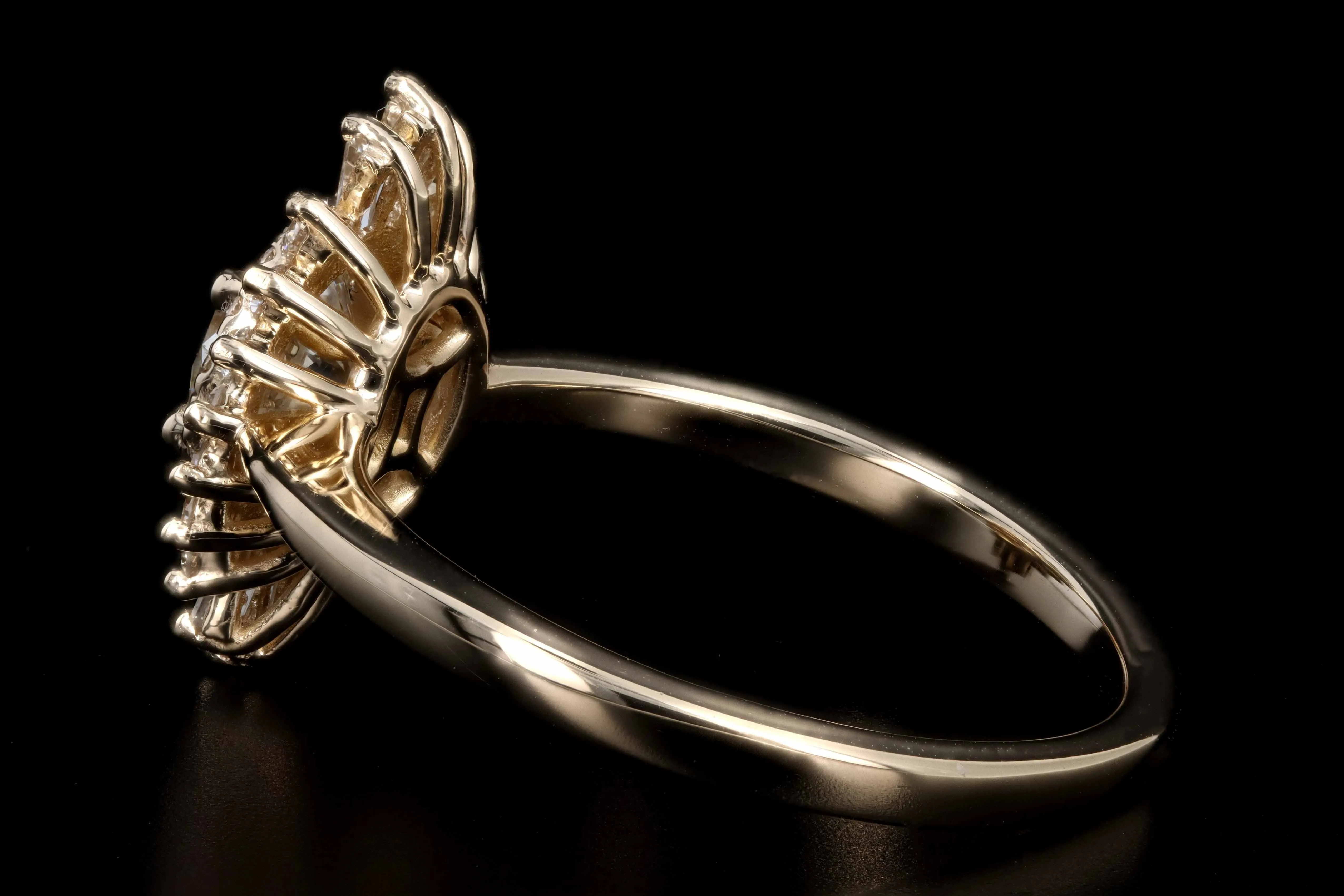 New 14K Yellow Gold .66 Carat Round Brilliant Cut Diamond Engagement Ring
