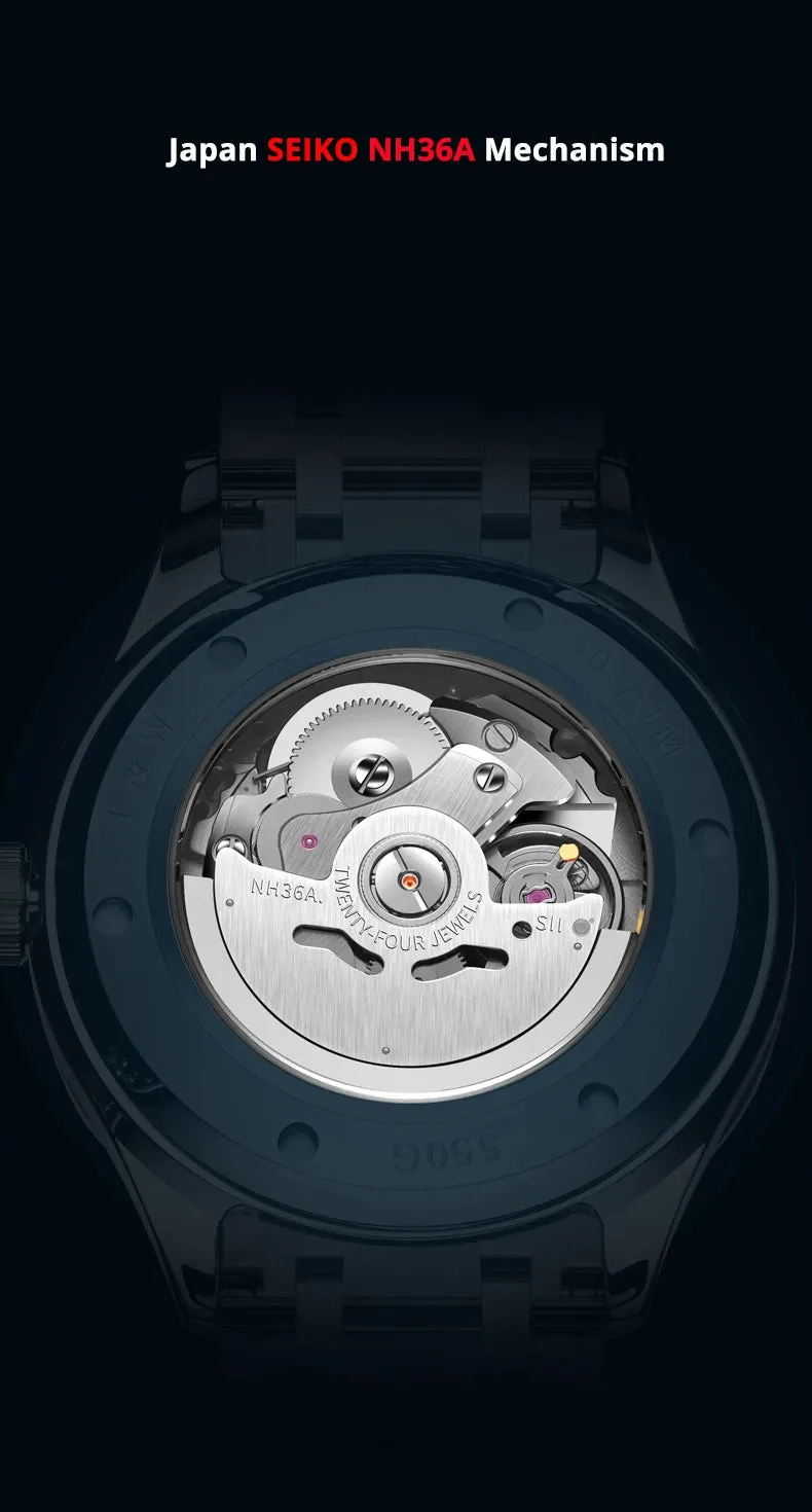 New Japan SEIKO NH36A Movement Automatic Watches