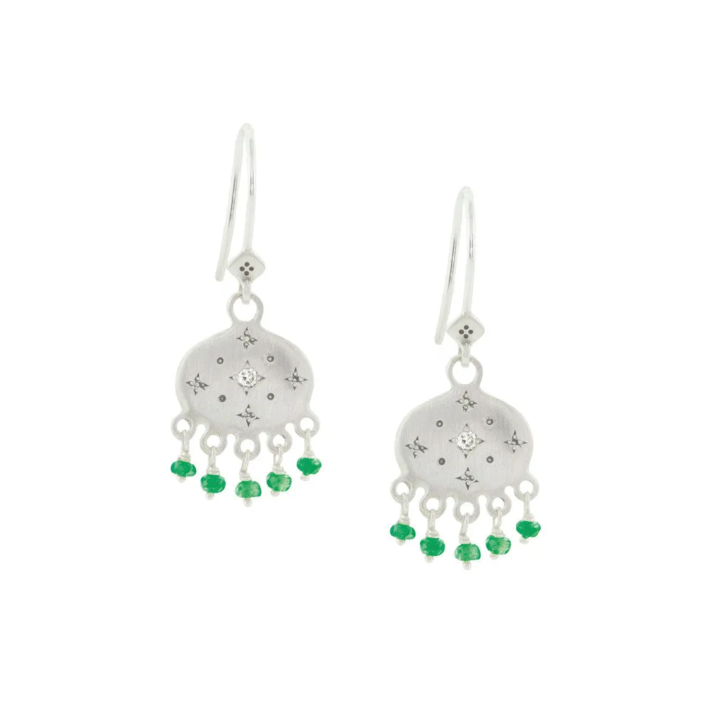 NEW! New Moon Earrings with Emeralds by Adel Chefridi