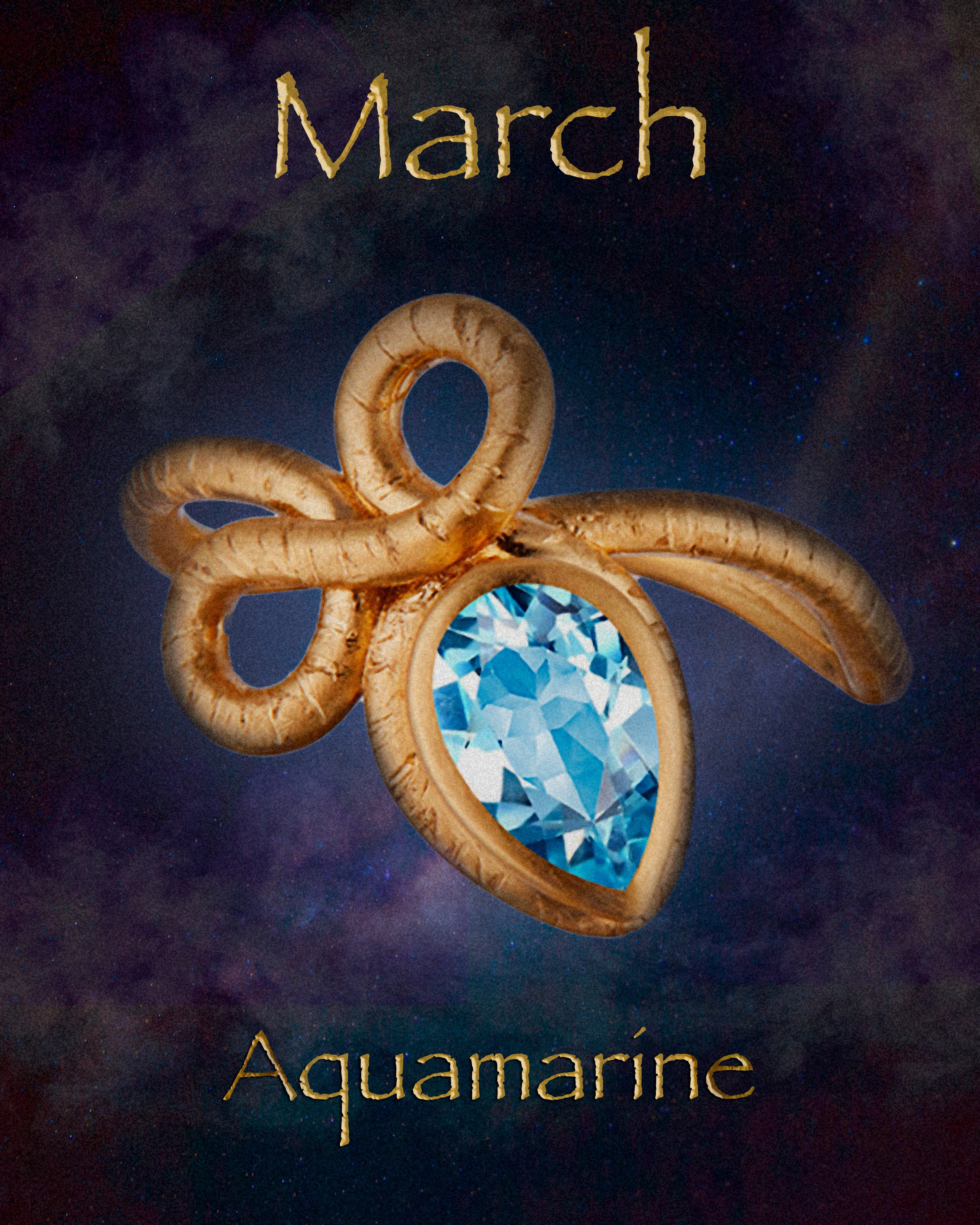NEW! The Promise Ring with Aquamarine